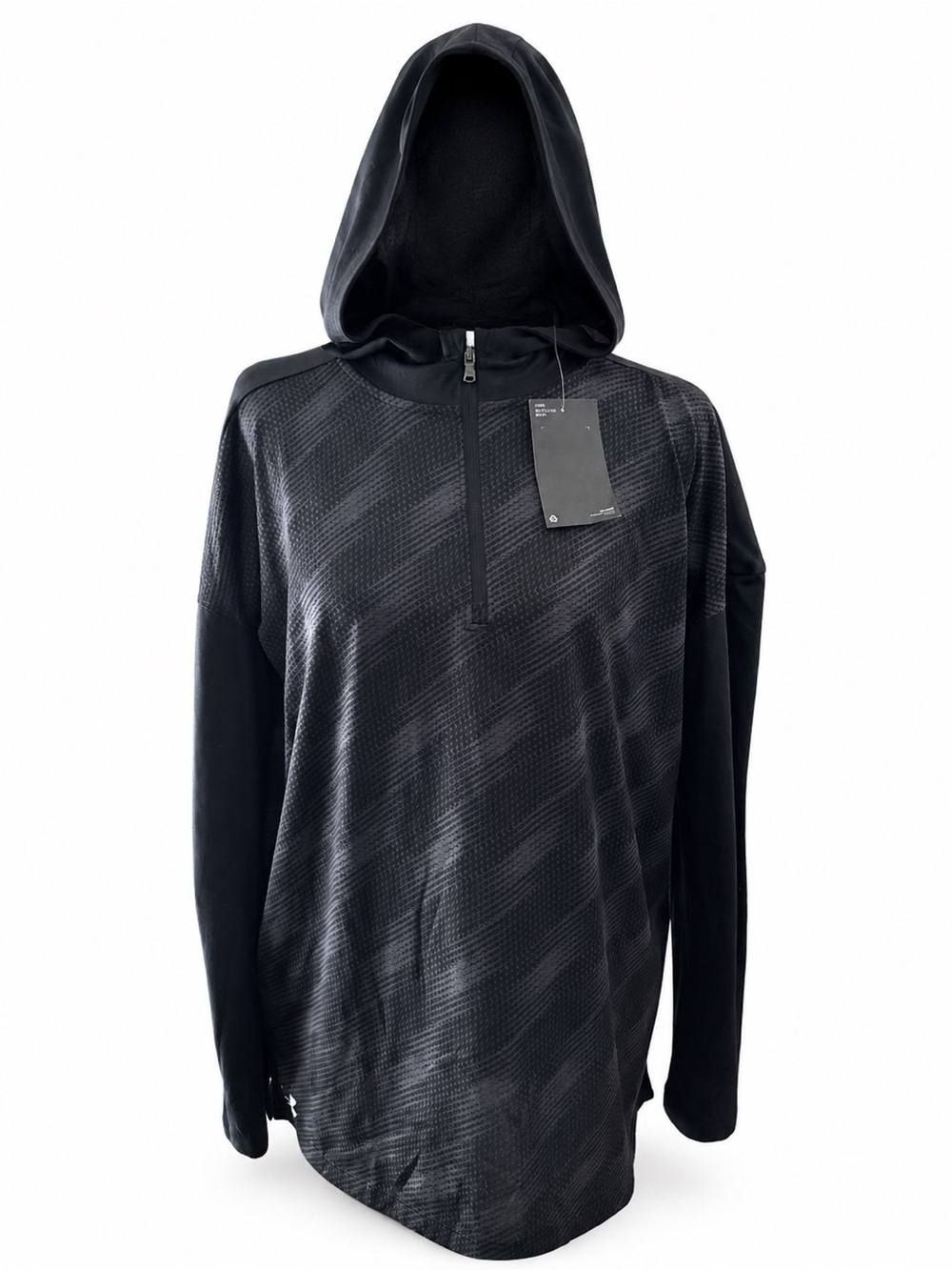 Under Armour Women’s M Locker Emboss Quarter Zip Hoodie Black New with Tags